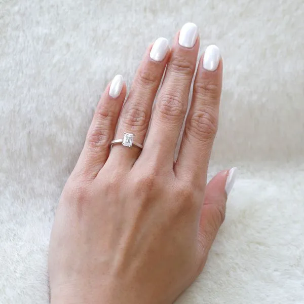 1.29ct Reno Emerald Diamond Solitaire Engagement Ring Image 5 La Mine d'Or Moncton, NB