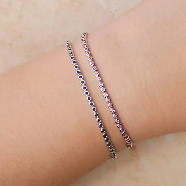 0.80tw Shy Creation Bailey Sapphire Bezel Tennis Bracelet Image 2 La Mine d'Or Moncton, NB