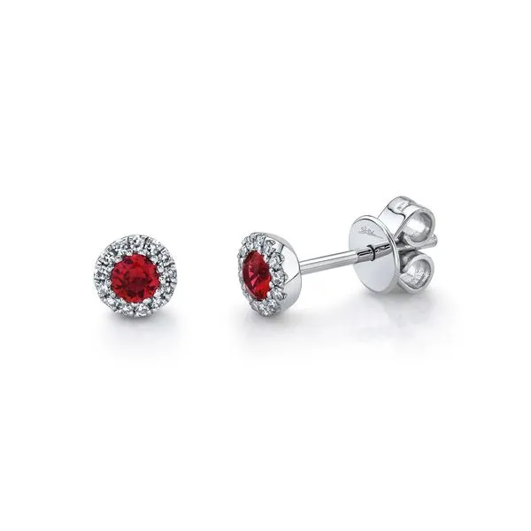 0.36tw Shy Creation Eden Ruby & Diamond Stud Earrings La Mine d'Or Moncton, NB