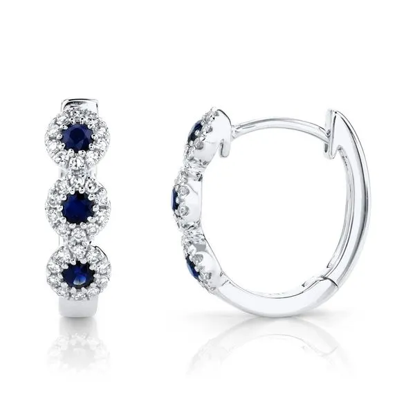 0.45tw Shy Creation Eden Sapphire & Diamond Huggie Earrings Image 2 La Mine d'Or Moncton, NB