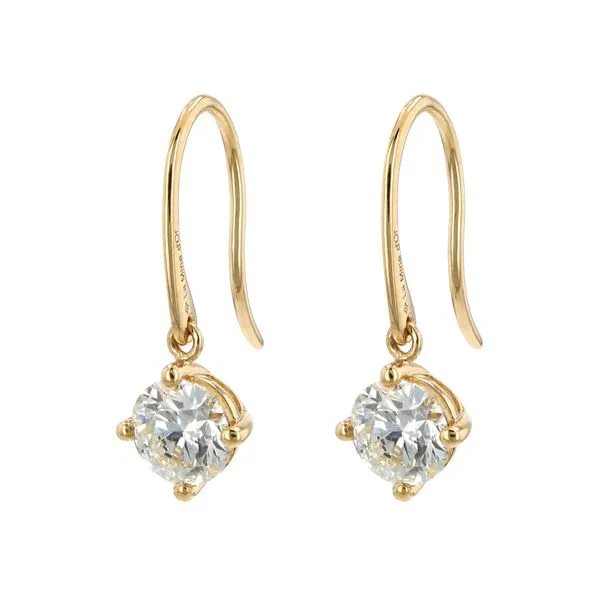 1.43tw Round Brilliant Diamond French Drop Earrings La Mine d'Or Moncton, NB