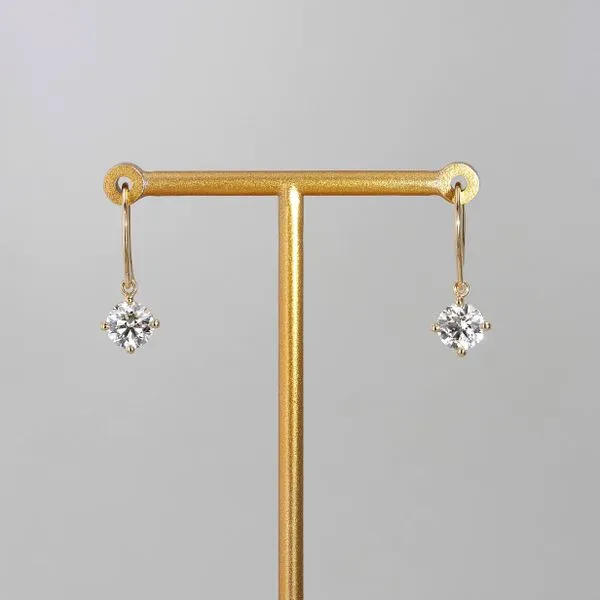 1.43tw Round Brilliant Diamond French Drop Earrings Image 2 La Mine d'Or Moncton, NB