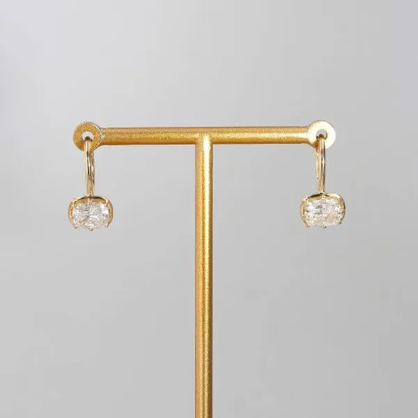 1.86tw Cushion Shaped Diamond French Drop Earrings Image 2 La Mine d'Or Moncton, NB