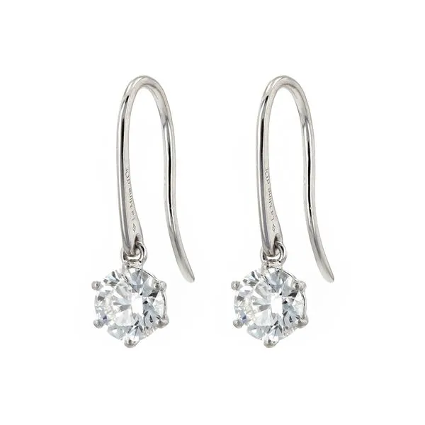 1.01tw Round Brilliant Diamond French Drop Earrings La Mine d'Or Moncton, NB