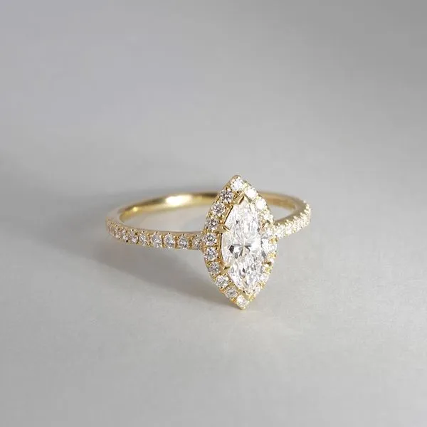 1.10tw Arizona Marquise Diamond Halo Engagement Ring Image 3 La Mine d'Or Moncton, NB