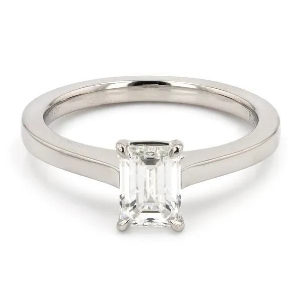 0.90ct Reno Emerald Diamond Solitaire Engagement Ring La Mine d'Or Moncton, NB