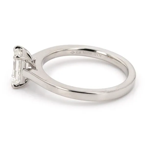 0.90ct Reno Emerald Diamond Solitaire Engagement Ring Image 2 La Mine d'Or Moncton, NB