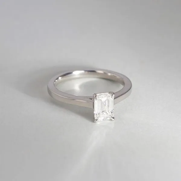 0.90ct Reno Emerald Diamond Solitaire Engagement Ring Image 3 La Mine d'Or Moncton, NB