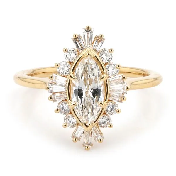 1.30tw Glamis Marquise Diamond Halo Engagement Ring La Mine d'Or Moncton, NB