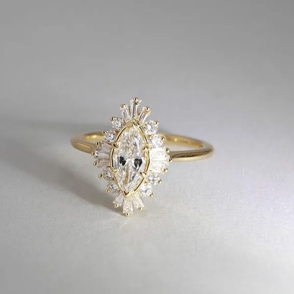 1.30tw Glamis Marquise Diamond Halo Engagement Ring Image 3 La Mine d'Or Moncton, NB