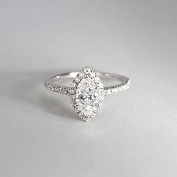 1.30tw Arizona Marquise Diamond Halo Engagement Ring Image 3 La Mine d'Or Moncton, NB