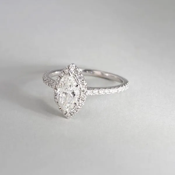1.30tw Arizona Marquise Diamond Halo Engagement Ring Image 4 La Mine d'Or Moncton, NB