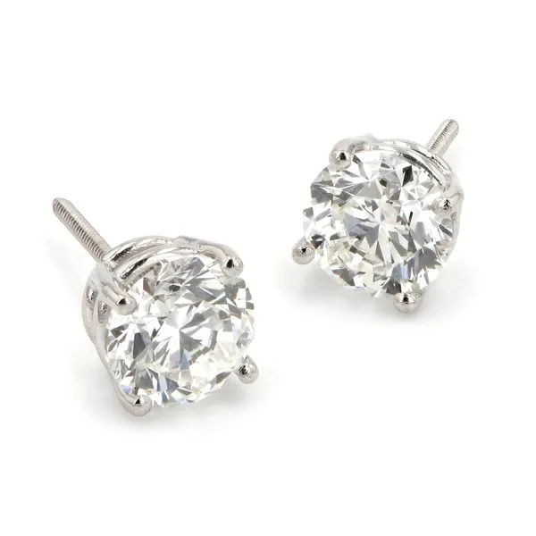 4.01tw Round Brilliant Diamond Stud Earrings La Mine d'Or Moncton, NB