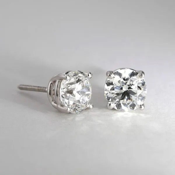 4.01tw Round Brilliant Diamond Stud Earrings Image 3 La Mine d'Or Moncton, NB