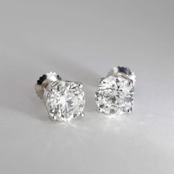 4.01tw Round Brilliant Diamond Stud Earrings Image 4 La Mine d'Or Moncton, NB