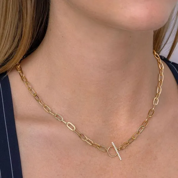 0.13tw Shy Creation Kate Diamond Bar Paper Clip Necklace Image 4 La Mine d'Or Moncton, NB