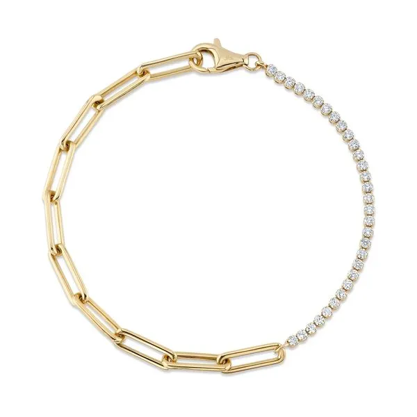 0.66tw Shy Creation Kate Diamond Paper Clip Link Bracelet La Mine d'Or Moncton, NB