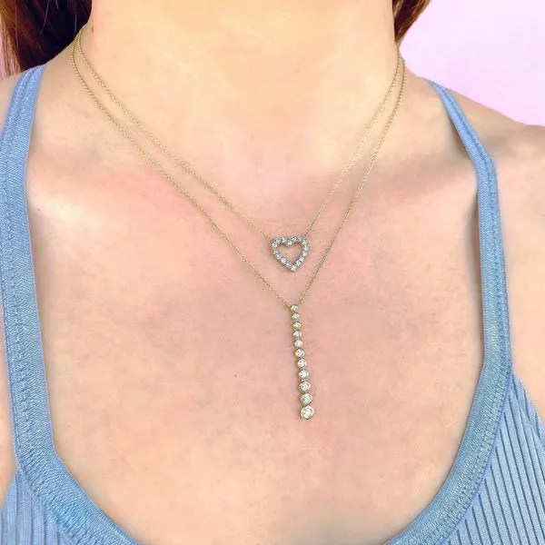 0.43tw Shy Creation Kate Diamond Pave Heart Necklace Image 2 La Mine d'Or Moncton, NB