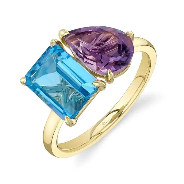 4.90tw Shy Creation Color Amethyst & Blue Topaz Ring La Mine d'Or Moncton, NB