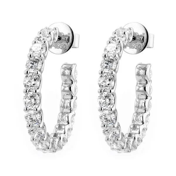 5.00tw Round Diamonds In-Out Eternity Hoop Stud Earrings La Mine d'Or Moncton, NB