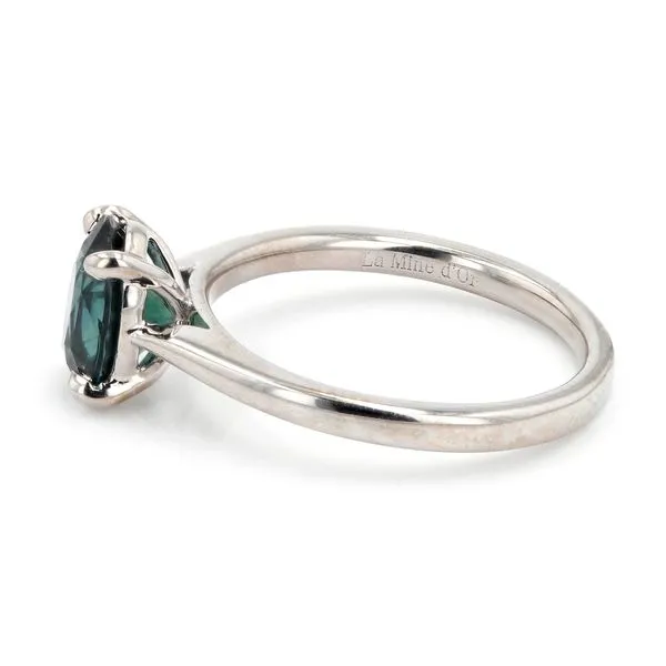 1.60ct Rio Oval Teal Sapphire Solitaire Ring Image 2 La Mine d'Or Moncton, NB