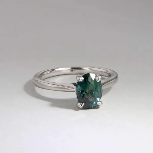 1.60ct Rio Oval Teal Sapphire Solitaire Ring Image 3 La Mine d'Or Moncton, NB