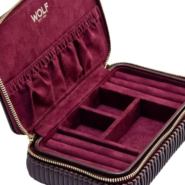 WOLF Bella Zip Jewellery Case Bordeaux Image 4 La Mine d'Or Moncton, NB