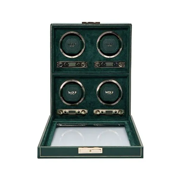 WOLD British Racing 4 Piece Watch Winder - Green Image 4 La Mine d'Or Moncton, NB