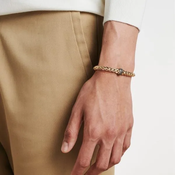 FOPE Eka Flex'it Mens White Gold Diamond Bracelet Size L Image 4 La Mine d'Or Moncton, NB