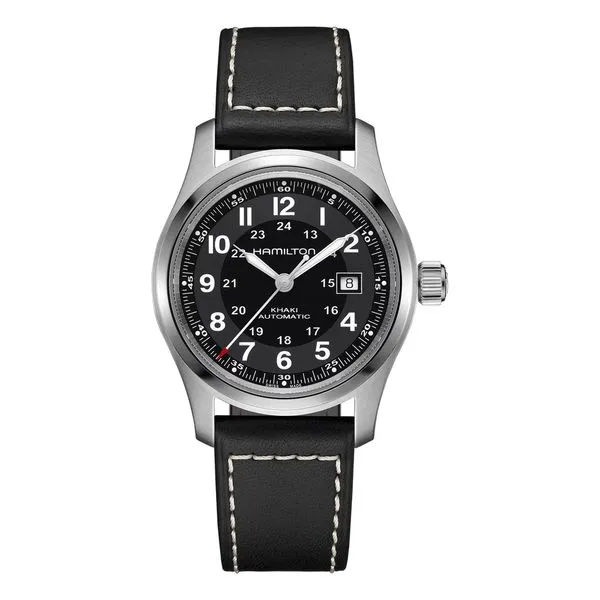 Hamilton Khaki Field Automatic Watch Black Dial 42mm 192756 La - Main Image