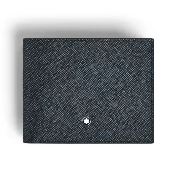 Montblanc Sartorial Blue Black Leather Wallet 6cc La Mine d'Or Moncton, NB