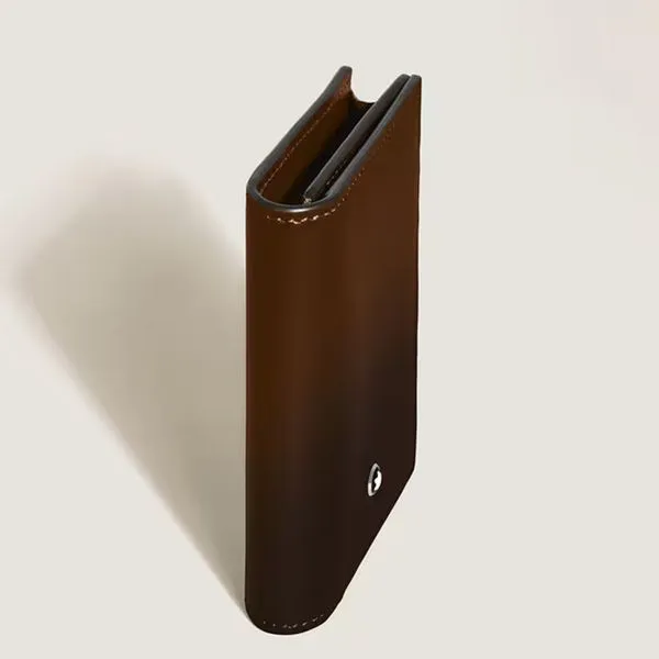 Montblanc Meisterstuck Brown Leather Card Holder 4cc Image 4 La Mine d'Or Moncton, NB