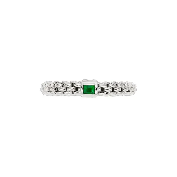 FOPE Souls Collection White Gold Emerald Ring Size M Image 2 La Mine d'Or Moncton, NB