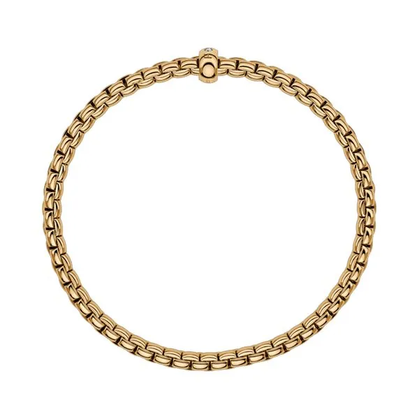 FOPE Eka Flex'it Yellow Gold Diamond Bracelet, Size S Image 3 La Mine d'Or Moncton, NB