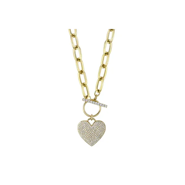 0.50tw Shy Creation Diamond Heart Paperclip Necklace La Mine d'Or Moncton, NB