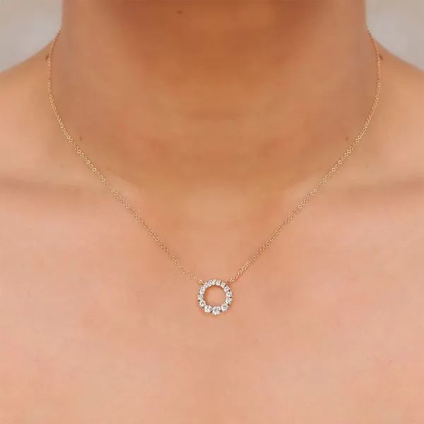 0.45tw Shy Creation Kate Diamond Circle Necklace Image 2 La Mine d'Or Moncton, NB