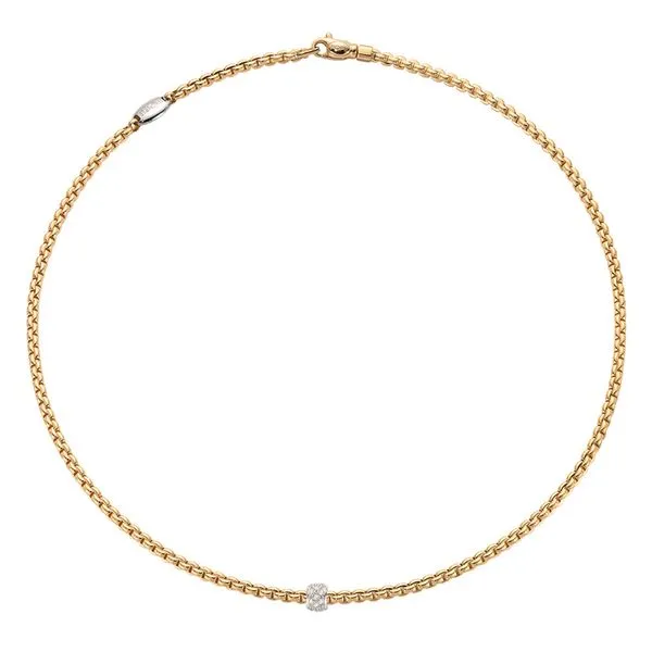 FOPE Eka Anniversario 18kt Yellow Gold Necklace with Diamonds La Mine d'Or Moncton, NB