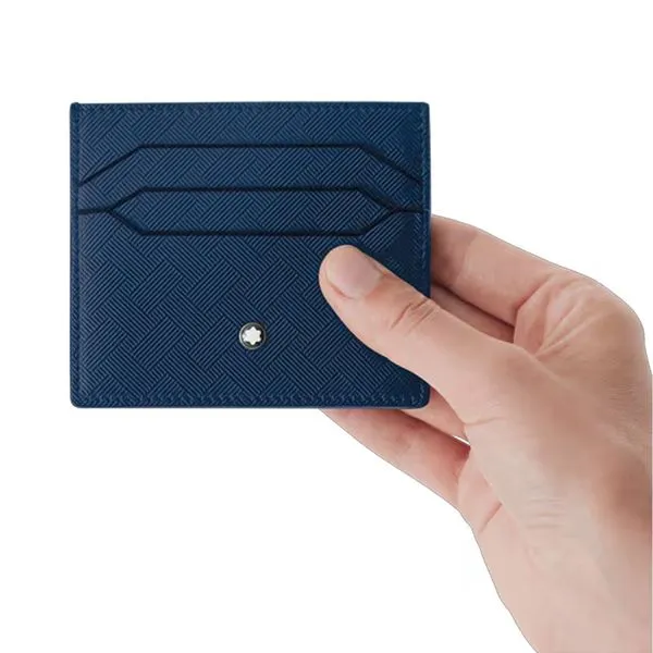 Montblanc Extreme 3.0 Ink Blue Leather Card Holder 6cc Image 3 La Mine d'Or Moncton, NB