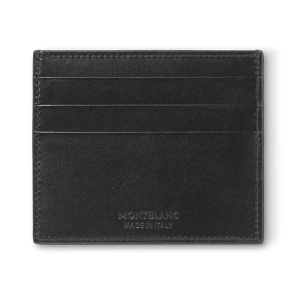 Montblanc Meisterstuck Black Leather Card Holder 6cc Image 2 La Mine d'Or Moncton, NB