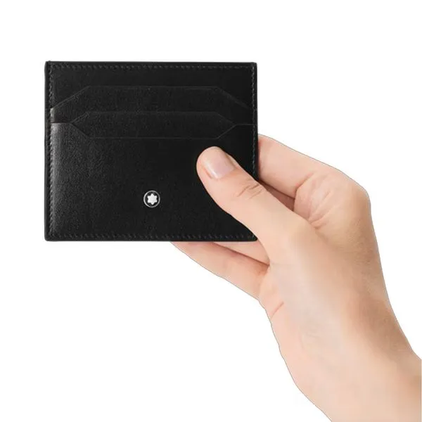 Montblanc Meisterstuck Black Leather Card Holder 6cc Image 4 La Mine d'Or Moncton, NB