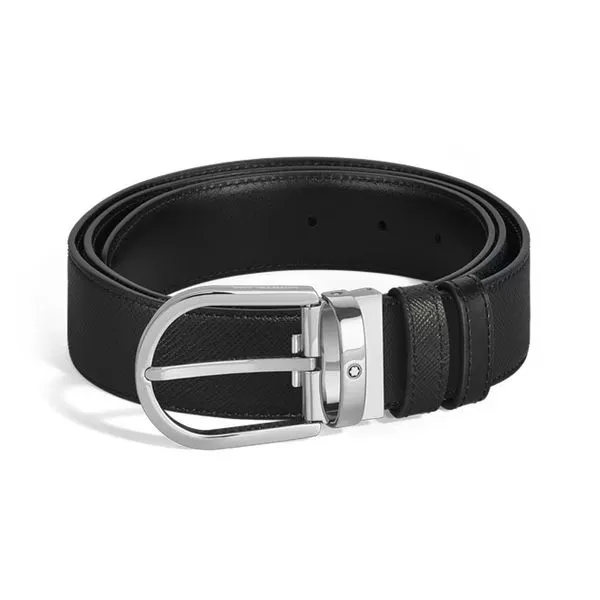 Montblanc Sartorial Black 35mm Reversible Leather Belt La Mine d'Or Moncton, NB