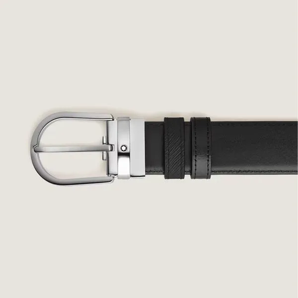 Montblanc Sartorial Black 35mm Reversible Leather Belt Image 2 La Mine d'Or Moncton, NB