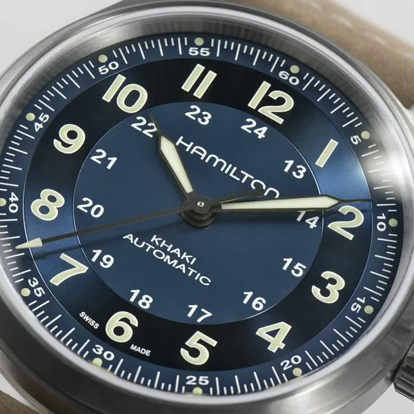 Hamilton Khaki Field Titanium Automatic Blue Dial 42mm Image 4 La Mine d'Or Moncton, NB