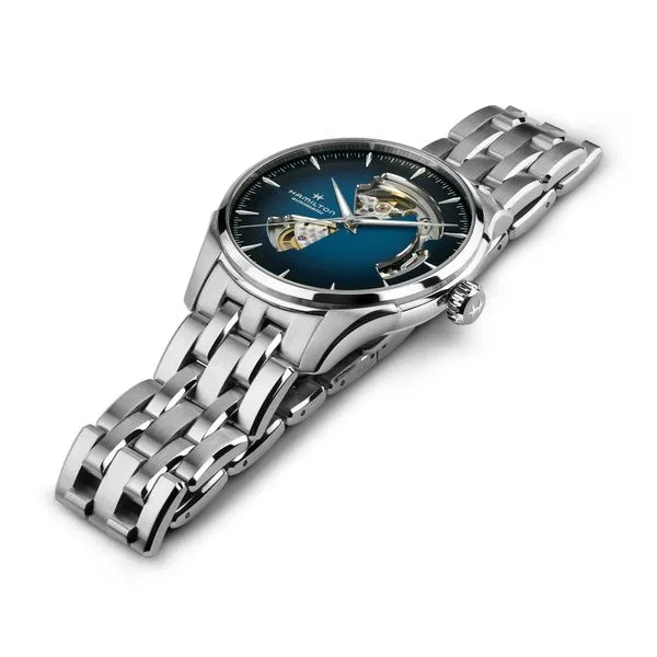 Hamilton Jazzmaster Open Heart Automatic Watch Smoked Blue Dial 40mm Image 3 La Mine d'Or Moncton, NB