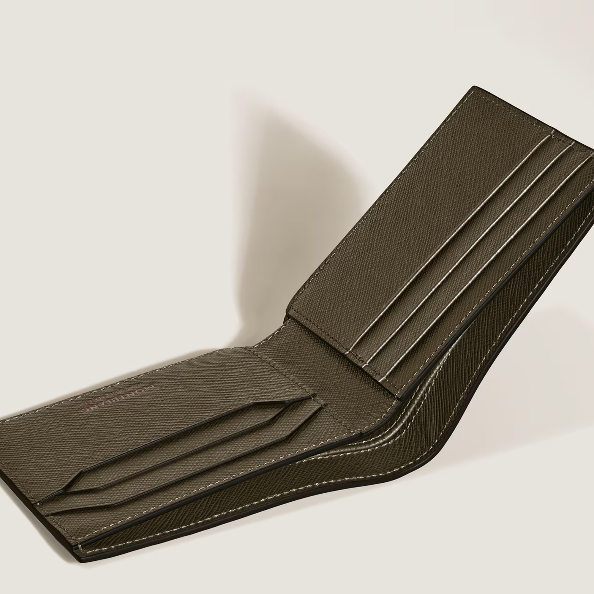 Montblanc Sartorial Khaki Leather Wallet 6cc Image 3 La Mine d'Or Moncton, NB