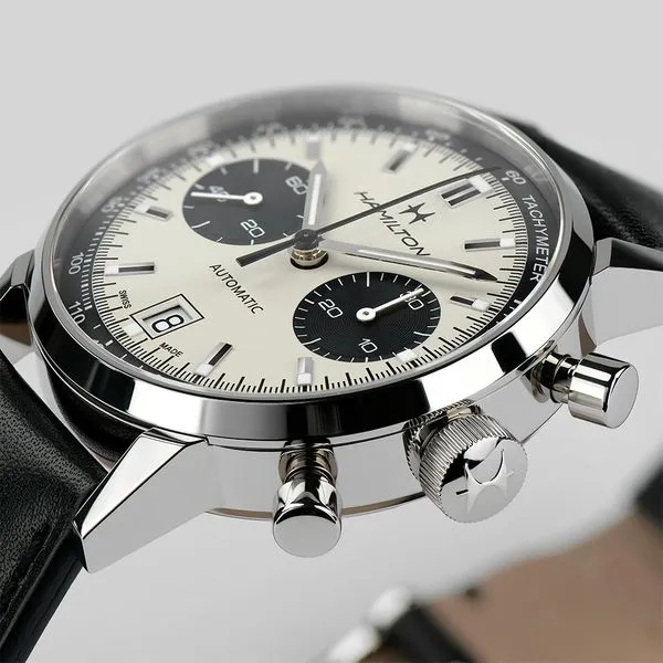 Hamilton American Classic Intra-Matic Chrono Watch White Dial 40mm Image 4 La Mine d'Or Moncton, NB