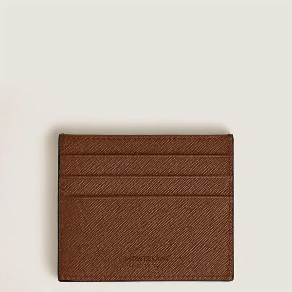 Montblanc Sartorial Fauvre Brown Card Holder 6cc Image 2 La Mine d'Or Moncton, NB