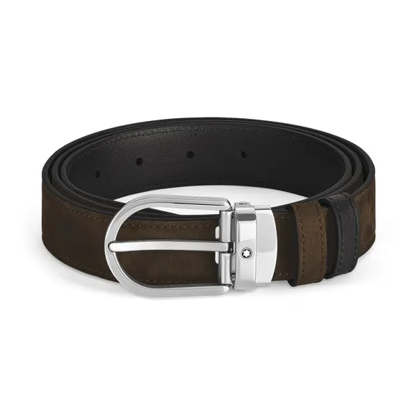 Montblanc Horseshoe 30mm Reversible Suede Leather Belt La Mine d'Or Moncton, NB
