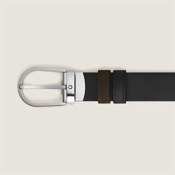 Montblanc Horseshoe 30mm Reversible Suede Leather Belt Image 3 La Mine d'Or Moncton, NB