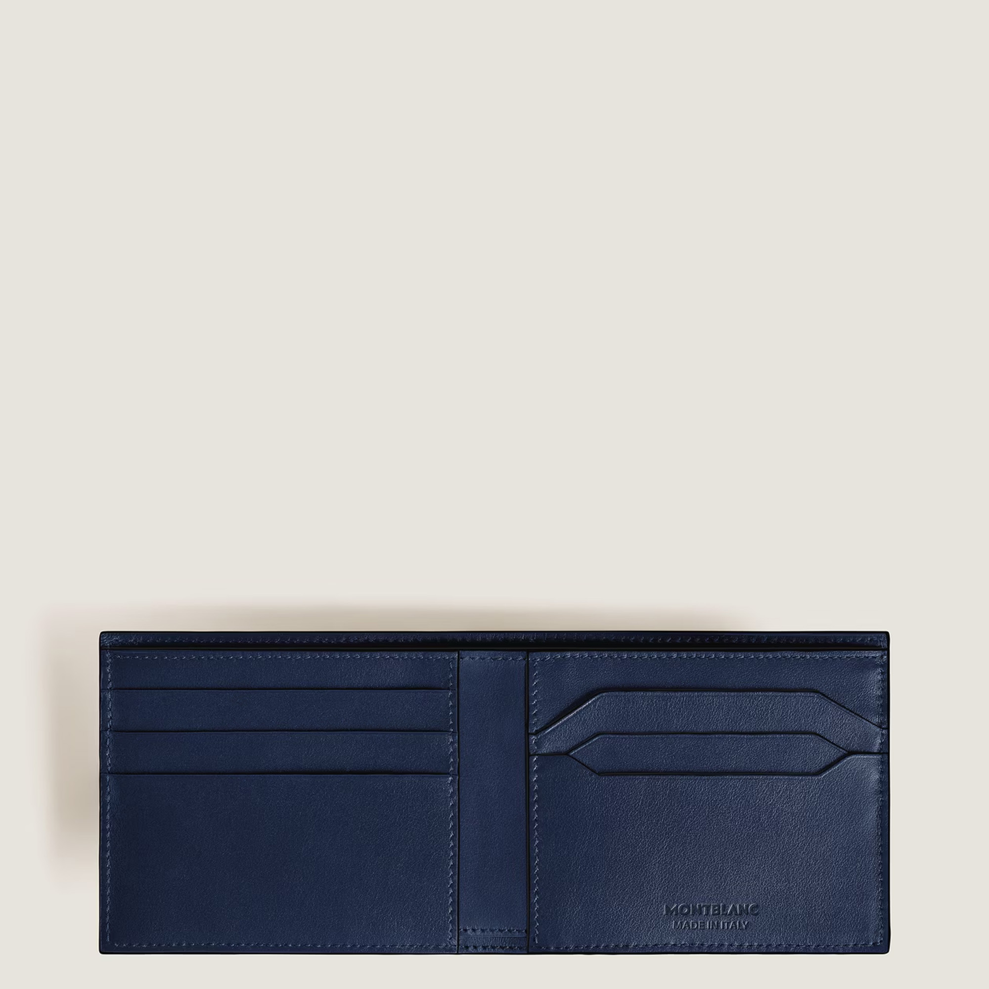 Montblanc Meisterstuck Black & Ink Blue Leather Wallet 6cc Image 2 La Mine d'Or Moncton, NB